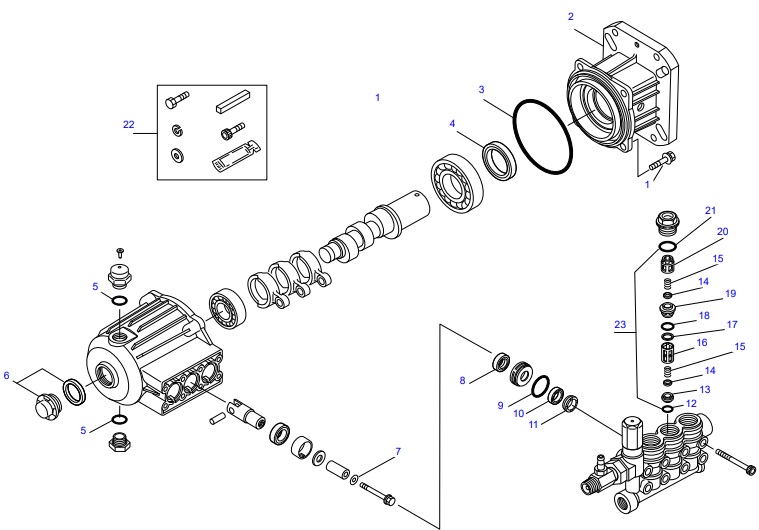 generac 4000 psi pressure washer model 0088730 pump A0000940150 parts breakdown